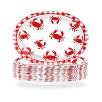 Pratos de papel, ferva caranguejo grego, 10 x 12 polegadas, 50 unidades, descartáveis Pratos de papel, ferva caranguejo grego, 10 x 12 polegadas, 50 unidades, descartáveis