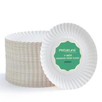 Pratos de papel FOCUSLINE 18 cm não revestidos brancos, pacote 500 Pratos de papel FOCUSLINE 18 cm não revestidos brancos, pacote 500