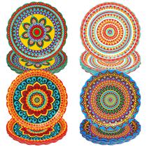 Pratos de papel FoldTier Fiesta Mexican 23 cm 60 unidades Pratos de papel FoldTier Fiesta Mexican 23 cm 60 unidades