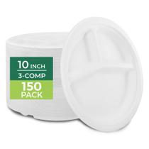 Pratos de papel Freshware descartáveis, pacote de 150 polegadas