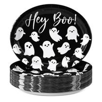 Pratos de papel Funnymoom Halloween Hey Boo 27,94x22,86 cm 50 unidades Pratos de papel Funnymoom Halloween Hey Boo 27,94x22,86 cm 50 unidades