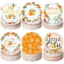 Pratos de papel Funnymoom Little Cutie Orange 18 cm 60 unidades