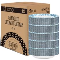 Pratos de papel Ginkgo de 10 polegadas e 300 unidades descartáveis a granel Pratos de papel Ginkgo de 10 polegadas e 300 unidades descartáveis a granel