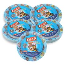 Pratos de papel Glad for Kids Small Blue Paw Patrol 7 polegadas e 100 quilates Pratos de papel Glad for Kids Small Blue Paw Patrol 7 polegadas e 100 quilates