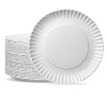 Pratos de papel GUSTO não revestidos brancos 23 cm, pacote com 300 Pratos de papel GUSTO não revestidos brancos 23 cm, pacote com 300