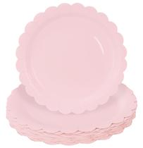 Pratos de papel HEIPINIUYE rosa claro 23 cm descartáveis (50 unidades) Pratos de papel HEIPINIUYE rosa claro 23 cm descartáveis (50 unidades)