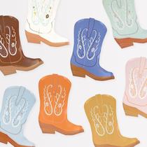 Pratos de papel Meri Meri Cowboy Boot 8,6x10,6 em 8 cores Pratos de papel Meri Meri Cowboy Boot 8,6x10,6 em 8 cores