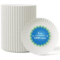 Pratos de papel MUCHII 6" 1200 unidades brancos descartáveis