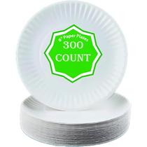 Pratos de papel Perfect Stix brancos de 6 polegadas, pacote com 300 Pratos de papel Perfect Stix brancos de 6 polegadas, pacote com 300