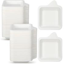 Pratos de papel Remerry, 300 unidades, pequeno quadrado branco descartável Pratos de papel Remerry, 300 unidades, pequeno quadrado branco descartável