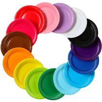 Pratos de papel Thenshop 300 peças descartáveis de 18 cm para festas clássicas Pratos de papel Thenshop 300 peças descartáveis de 18 cm para festas clássicas