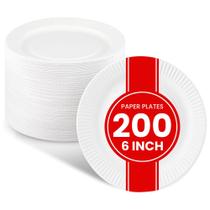 Pratos de papel XpressPak 15 cm redondos (200) para sobremesas e lanches artesanais Pratos de papel XpressPak 15 cm redondos (200) para sobremesas e lanches artesanais