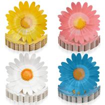 Pratos de papel Yicentdp Daisy Floral descartáveis 24 cm, pacote com 100