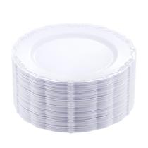 Pratos de plástico Dayammi White 10 polegadas 36 unidades para festas e casamentos Pratos de plástico Dayammi White 10 polegadas 36 unidades para festas e casamentos
