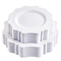 Pratos de plástico descartáveis COLOSUS 60 unidades para festa/casamento