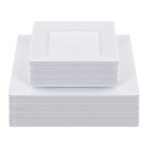 Pratos de plástico descartáveis Goodluck 60 Pack White 9.5 e 6.5