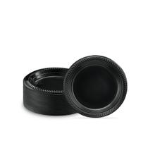 Pratos de plástico descartáveis PLASTICPRO 6 polegadas 200 unidades pretas