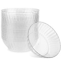 Pratos de plástico descartáveis PLASTICPRO Crystal 300mL x30