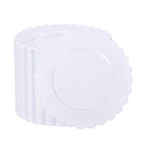 Pratos de plástico descartáveis SUT 72 unidades de 19 cm brancos para festa