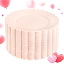 Pratos de plástico descartáveis SUT Pink 10,25 polegadas, pacote com 72