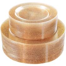 Pratos de plástico descartáveis WDF 120PCS Gold Glitter