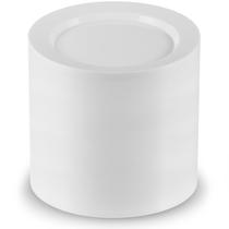 Pratos de plástico Munfix 100 brancos, aperitivo de sobremesa de 18 cm