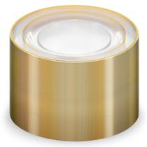 Pratos de plástico Munfix 100 Gold 25cm descartáveis para jantar transparentes