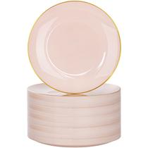 Pratos de plástico Nervure Pink 7,5 polegadas, 100 peças para casamento Pratos de plástico Nervure Pink 7,5 polegadas, 100 peças para casamento