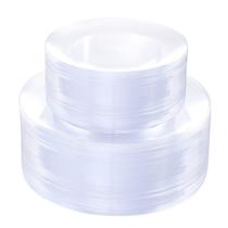 Pratos de plástico PULOTE Premium Heavyweight Clear 100 unidades