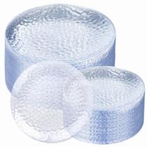 Pratos de plástico Rubtlamp Clear 100 unidades (50 sobremesas/salada mais 50 jantar)