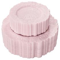Pratos de plástico SUT Pink 60 unidades com 10 polegadas de jantar e 7 polegadas de sobremesa