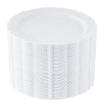 Pratos de plástico Upassion White 26cm Jantar descartáveis x100