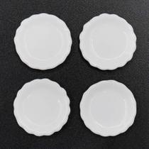 Pratos de prato em miniatura Odoria 1/12 Dollhouse Decoration x4