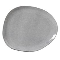Pratos De Sobremesa 22,5cm Oval Orgânico Dust Cerâmica Porto Brasil