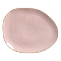 Pratos De Sobremesa 22,5cm Oval Orgânico Litchi Cerâmica Porto Brasil