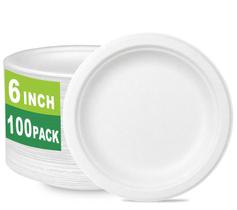 Pratos de sobremesa compostáveis CantaGreen 15 cm (100 unidades) Pratos de sobremesa compostáveis CantaGreen 15 cm (100 unidades)