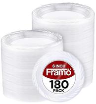 Pratos de sobremesa de plástico descartáveis FRAMO 15cm (pacote 180)