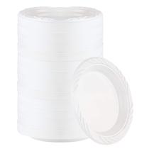 Pratos de sobremesa de plástico descartáveis PLASTICPRO 6 polegadas 800 ct Pratos de sobremesa de plástico descartáveis PLASTICPRO 6 polegadas 800 ct