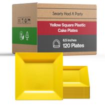 Pratos de sobremesa de plástico descartáveis Smarty Had A Party 120 unidades