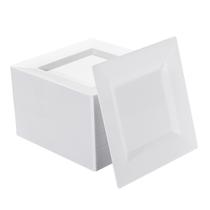Pratos de sobremesa NZVCN, pacote com 100, plástico branco, 16,5 cm Pratos de sobremesa NZVCN, pacote com 100, plástico branco, 16,5 cm