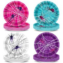 Pratos de sobremesa Party Greeting Spider 18 cm 60 unidades rosa