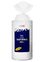 Pratos de sopa de plástico descartáveis BluShine 350ml, pacote com 250 Pratos de sopa de plástico descartáveis BluShine 350ml, pacote com 250
