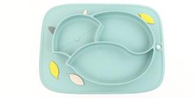 Pratos de Sucção para Bebê - Bandeja de Silicone para Alimentação Infantil