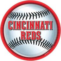 Pratos Descartáveis Amscan Cincinnati Reds - 9 Polegadas (18 Unidades)