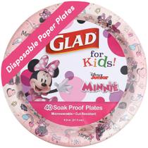 Pratos Descartáveis de Papel Glad Minnie 21,5 cm Pacote com 40 Pratos Descartáveis de Papel Glad Minnie 21,5 cm Pacote com 40