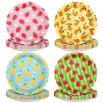 Pratos descartáveis de papel para frutas Fuyoooo Tutti Frutti 18 cm 60 unidades