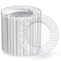 Pratos descartáveis de plástico transparente FOCUSLINE de 6 polegadas (100 unidades) Pratos descartáveis de plástico transparente FOCUSLINE de 6 polegadas (100 unidades)
