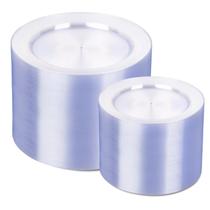 Pratos descartáveis FLOWERCAT 200 unidades para festa - 100 jantar (25 cm) e 100 saladas (18 cm)