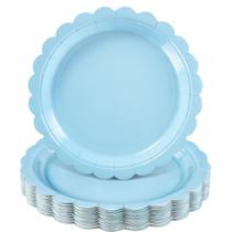 Pratos descartáveis NatNarr Light Blue 23cm (30 unidades)