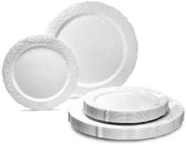 Pratos descartáveis OCCASIONS Vintage Wedding, pacote com 120